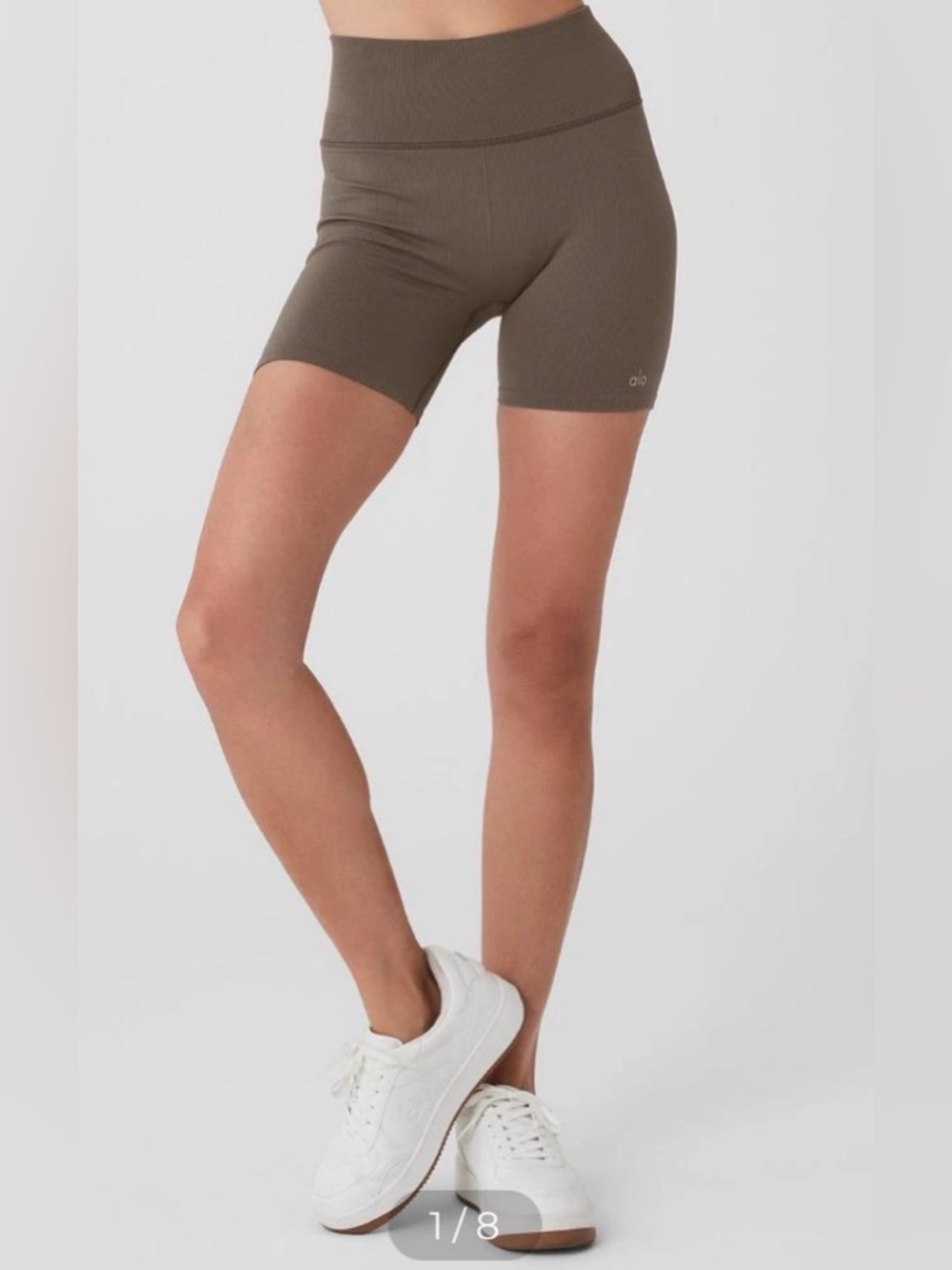 ALO Yoga 5" Seamless Ribbed Favorite Short, XS NWOT - Picture 3 of 7